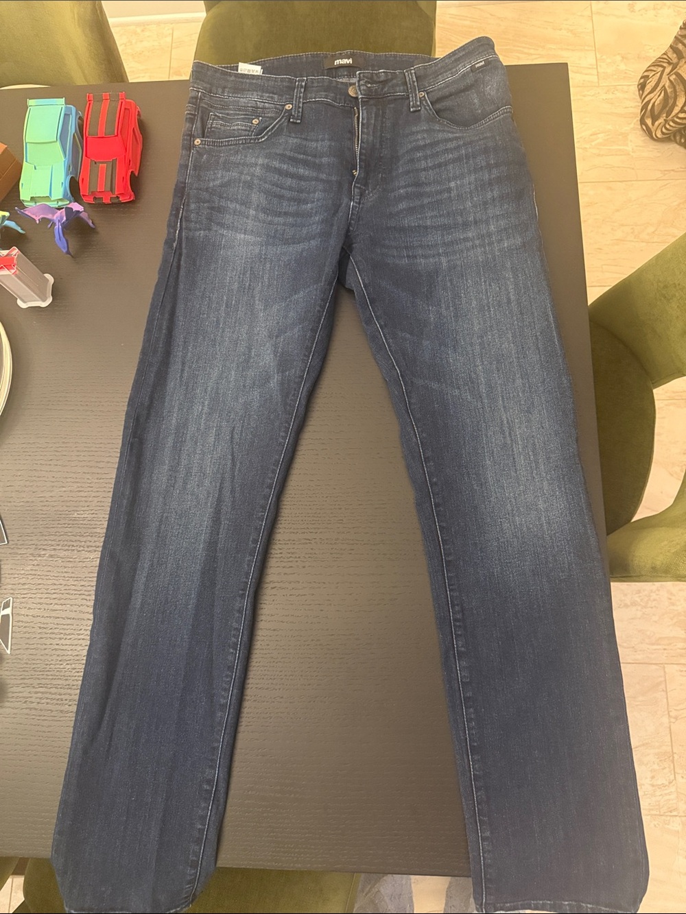 Mavi Men's Navy Straight-Leg Jeans